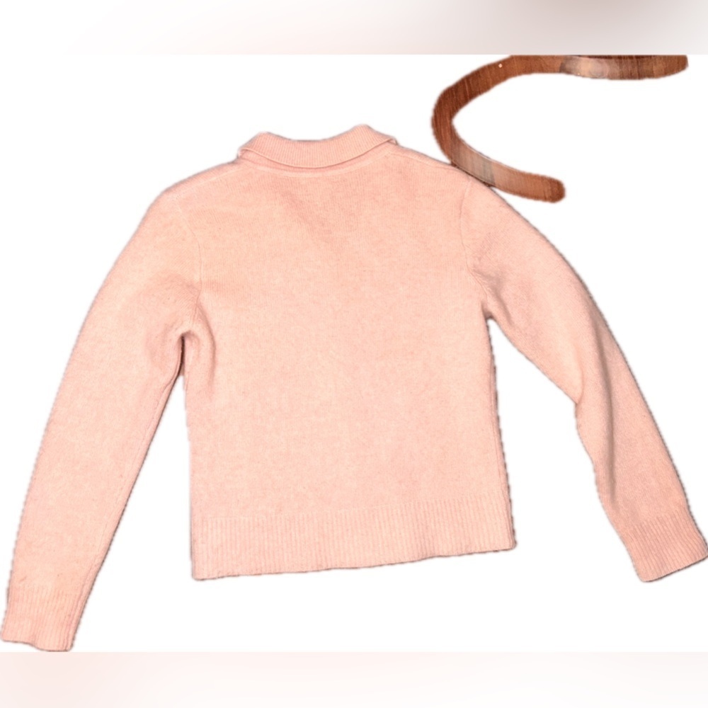 J Crew Lambswool Angora Rabbit Hair Blend Soft Girl Cozy Pink Cardigan Sweater S - Picture 7 of 10